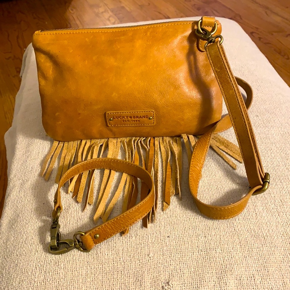 Lucky Brand, Bailey Distressed Fringe Crossbody